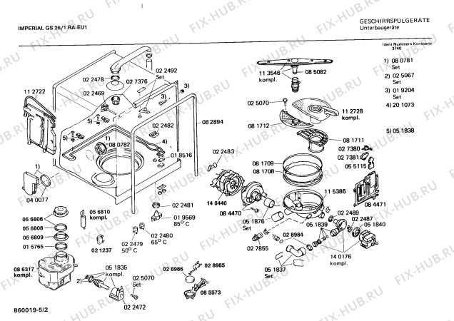 Схема №5 0730301551 GS25RA с изображением Крышка для посудомоечной машины Bosch 00054031