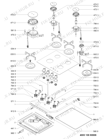 Схема №1 002.780.69 HBG L00 B HOB IK с изображением Труба для духового шкафа Whirlpool 481010690010