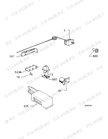 Взрыв-схема холодильника Zanussi ZFC22/8FRD - Схема узла Thermostat