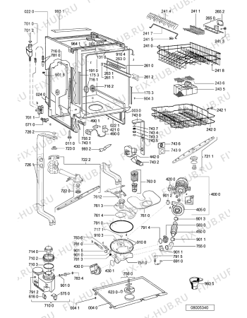 Схема №2 GSUK 4584 IN с изображением Панель для посудомойки Whirlpool 481245373029