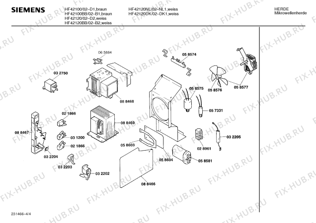 Схема №4 HF42120 с изображением Инструкция по эксплуатации для свч печи Siemens 00514721