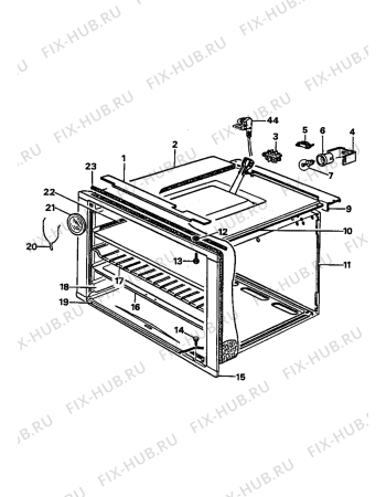 Взрыв-схема плиты (духовки) Nestor Martin 361.15-3 - Схема узла Oven equipment