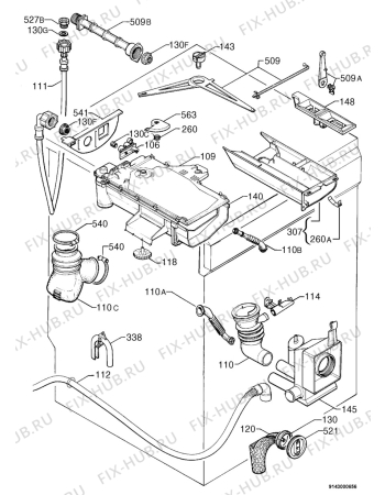 Взрыв-схема стиральной машины Zanussi FLS1092 - Схема узла Hydraulic System 272