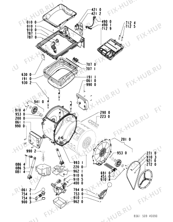 Схема №2 AWT 5099 с изображением Обшивка для стиралки Whirlpool 481245214025