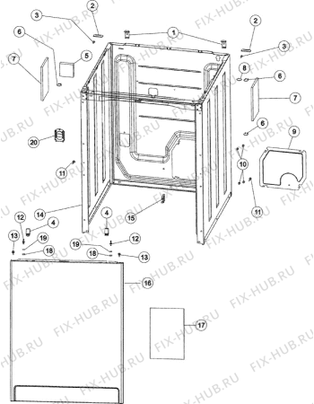 Схема №6 AAV8000AGW (F092060) с изображением Пружина для посудомойки Indesit C00374214