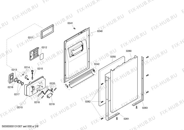 Схема №5 SF35A260 с изображением Декоративная рамка для посудомойки Siemens 00215875