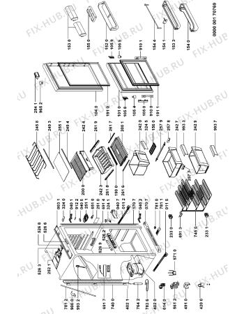 Схема №1 KGIW 3600-LH с изображением Испаритель для холодильной камеры Whirlpool 481251138329