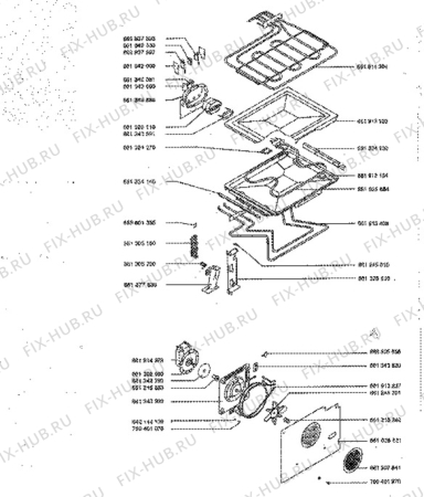 Взрыв-схема плиты (духовки) Aeg 5311B-M - Схема узла Electrical equipment