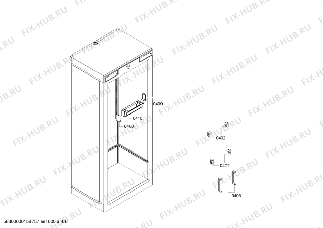 Схема №5 T30IR800SP с изображением Плата для холодильника Bosch 00687195