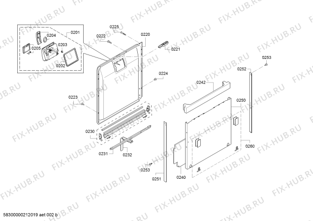 Схема №6 SMV68IX00X SilencePlus с изображением Передняя панель для посудомоечной машины Bosch 11021547