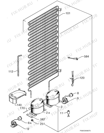 Схема №1 ARN2930 с изображением Компрессор для холодильной камеры Aeg 2260050162