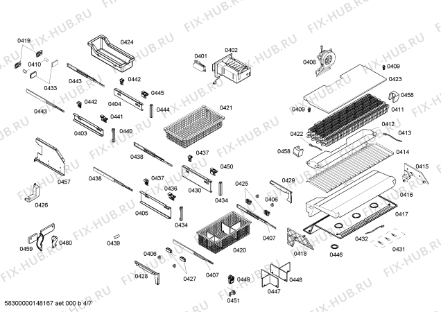 Схема №7 CIB30MIIR5 с изображением Монтажный набор для холодильника Bosch 00658250