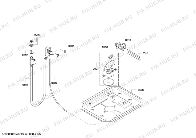 Взрыв-схема стиральной машины Bosch WAE32373EX Bosch Maxx 6 VarioPerfect - Схема узла 05