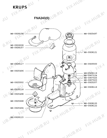 Схема №4 FNA243(0) с изображением Шланг для электрокофемашины Krups MS-0928144