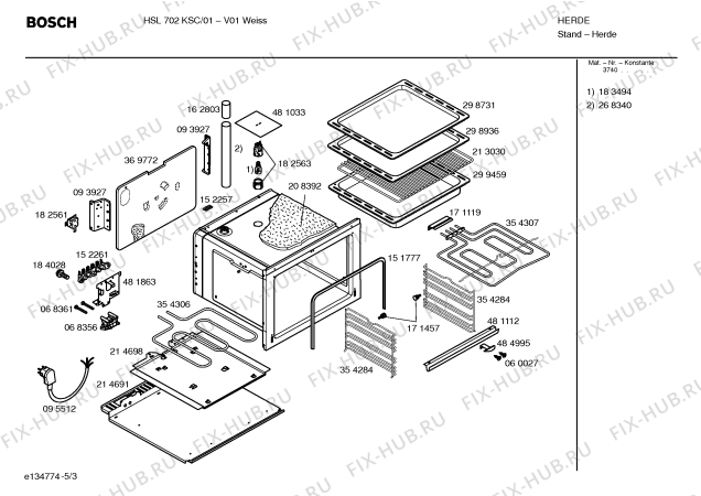 Схема №5 HSL722KSC с изображением Ручка конфорки для плиты (духовки) Bosch 00417331