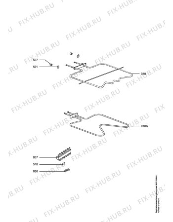 Взрыв-схема плиты (духовки) Juno JEH1301E - Схема узла Electrical equipment 268