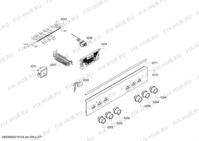 Взрыв-схема плиты (духовки) Siemens HX9R3IG21 - Схема узла 02