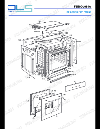 Схема №2 PMAN 6 с изображением Специзоляция для плиты (духовки) DELONGHI 03136.1