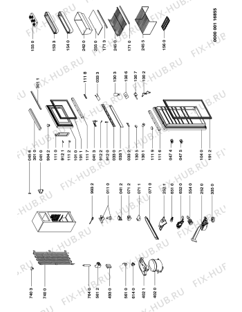 Схема №1 KFT 290 с изображением Дверца для холодильника Whirlpool 481944268896