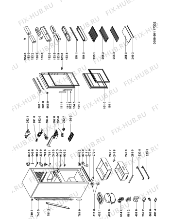 Схема №1 KGC 2556/2 с изображением Сосуд для холодильной камеры Whirlpool 481941879911