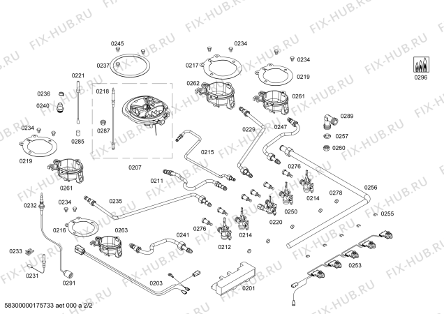 Схема №1 EC715RB90E ENC.EC715RB90E 4G+1W SE70F IH5 с изображением Варочная панель для плиты (духовки) Siemens 00683188