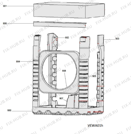 Схема №7 AWG/BM 7081 S с изображением Петля люка (двери) для стиралки Whirlpool 482000098866