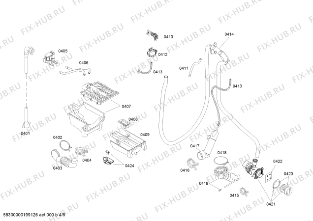 Схема №5 WAU284600W с изображением Люк для стиралки Bosch 11018662