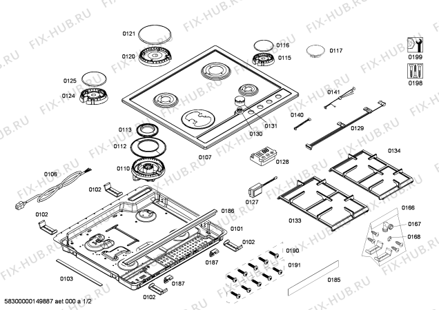 Схема №2 EC645HV90N ENC.EC645HV90N 3G+1W TIMER SE60F IH5 с изображением Варочная панель для плиты (духовки) Siemens 00683232