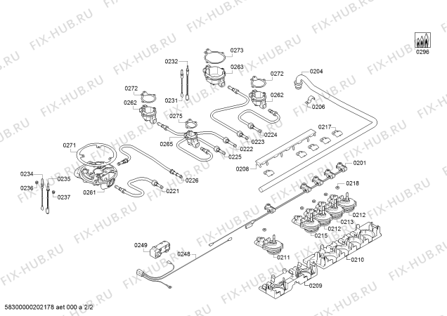 Схема №2 T29DS79N0N с изображением Варочная панель для духового шкафа Bosch 00715429