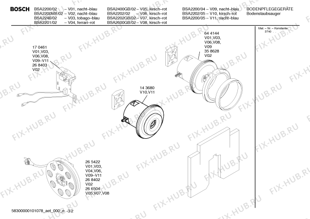 Схема №3 BSA2200MX SPHERA 22 1300W с изображением Пылесборник для пылесоса для электропылесоса Bosch 00461749