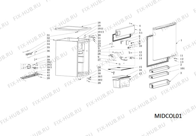 Схема №1 CTF55G (F090126) с изображением Микрокомпрессор для холодильной камеры Indesit C00516566