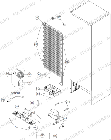 Схема №1 NRF7181TX (473280, HZZS44764) с изображением Электролиния для холодильной камеры Gorenje 443222