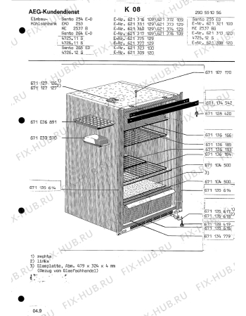 Взрыв-схема холодильника Aeg SANTO 254 ED - Схема узла Section1