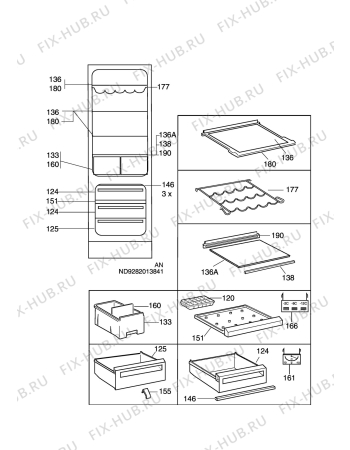 Взрыв-схема холодильника Electrolux ERB3401 - Схема узла C10 Interior