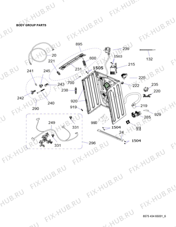 Схема №6 AWZ9614F с изображением Электропомпа для стиралки Whirlpool 482000020676