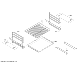 Схема №6 3HB539XDC Einländervarianten mit LO ausserhalb LOT с изображением Фронтальное стекло для плиты (духовки) Bosch 00688379