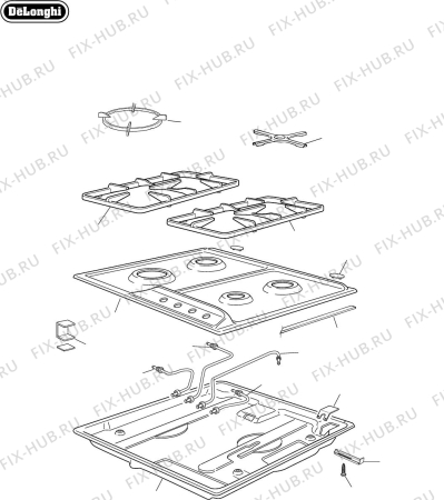 Схема №2 DE30W с изображением Электропитание для электропечи DELONGHI 054090