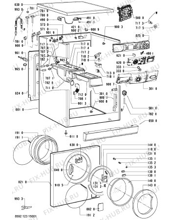 Схема №2 AWO 10561 с изображением Декоративная панель для стиральной машины Whirlpool 481245215704
