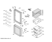 Схема №3 KG39VE27 с изображением Дверь морозильной камеры для холодильной камеры Siemens 00684721