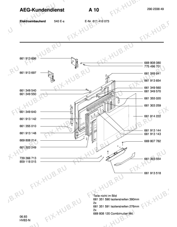 Взрыв-схема плиты (духовки) Aeg COMPETENCE 540E-S - Схема узла Section3