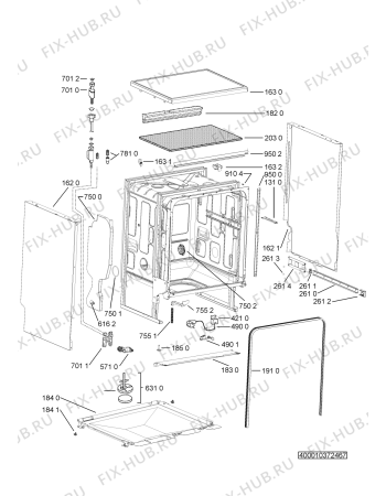 Взрыв-схема посудомоечной машины Bauknecht GSFP 6140 A+ WS - Схема узла