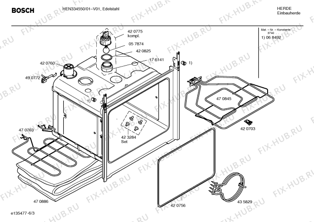 Взрыв-схема плиты (духовки) Bosch HEN334550 - Схема узла 03