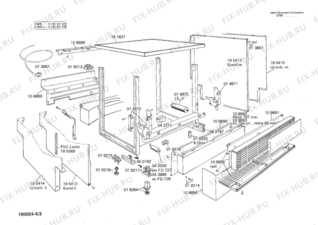 Схема №4 WG6800 LADY 680 с изображением Корзина для посудомойки Bosch 00195417