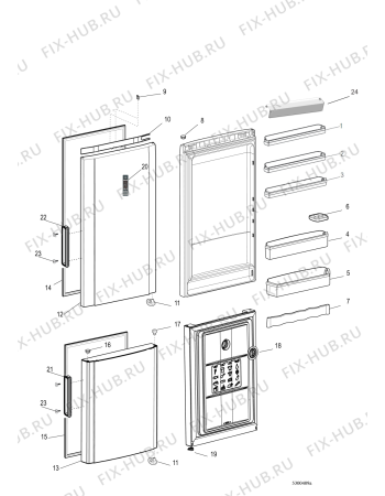 Взрыв-схема холодильника Hotpoint-Ariston HF7200WO (F088530) - Схема узла