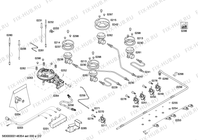 Схема №2 ER926SV70N ENC.ER926SV70N 4G+W C90F IH5 с изображением Защитный элемент для электропечи Siemens 00613614