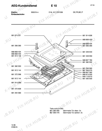 Взрыв-схема плиты (духовки) Aeg COMP. 5500B-M - Схема узла Section2