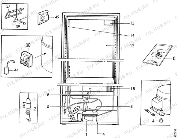 Взрыв-схема холодильника Arthurmartinelux AR3218C - Схема узла Cooling system 017