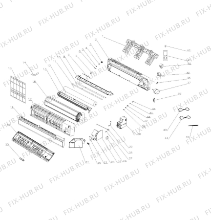 Схема №1 DEFS 80 INU с изображением Держатель для сплит-системы DELONGHI GR1364