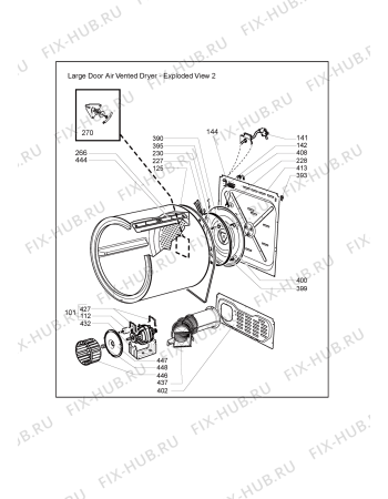 Схема №2 0312 37A 15090 -37AW с изображением Обшивка для электросушки Whirlpool 480112100404