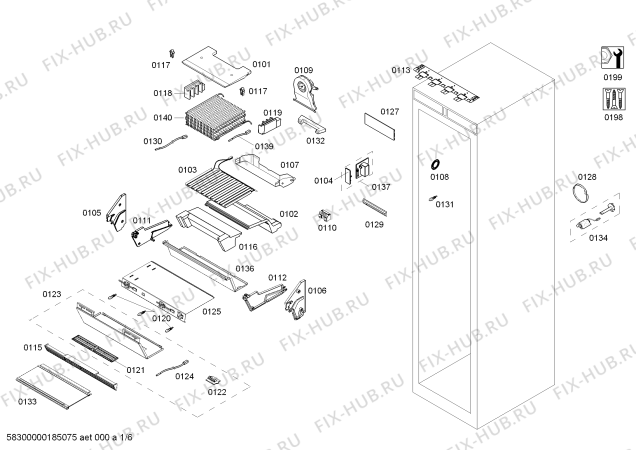 Схема №5 FID18MIEL1 F 1471 SF с изображением Плата для холодильника Bosch 00770884